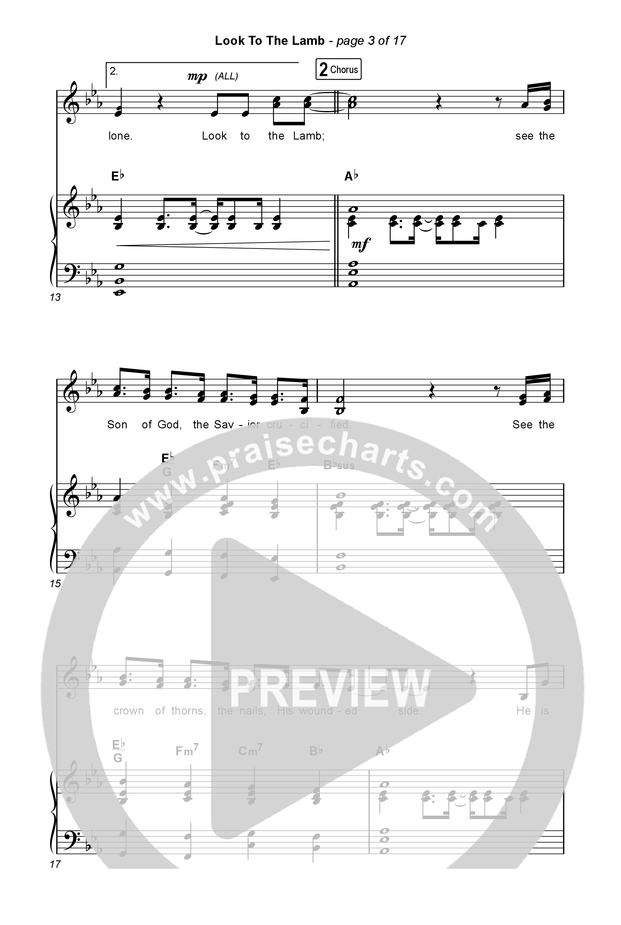 Look To The Lamb (Unison/2-Part) Octavo (Uni/2-Part & Pno) (Bryan & Katie Torwalt / Lindy Cofer / Jesus Culture / Arr. Phil Nitz)