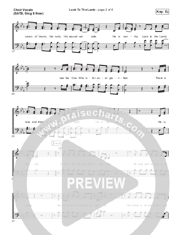 Look To The Lamb (Sing It Now) Choir Sheet (SATB) (Bryan & Katie Torwalt / Lindy Cofer / Jesus Culture / Arr. Phil Nitz)