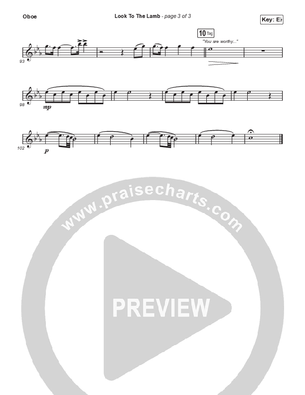 Look To The Lamb (Sing It Now) Oboe (Bryan & Katie Torwalt / Lindy Cofer / Jesus Culture / Arr. Phil Nitz)