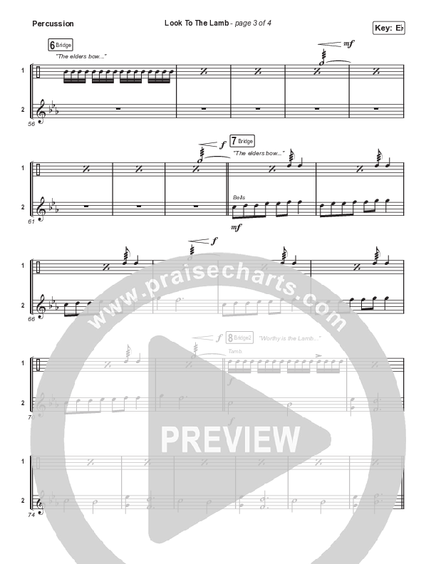 Look To The Lamb (Sing It Now) Percussion (Bryan & Katie Torwalt / Lindy Cofer / Jesus Culture / Arr. Phil Nitz)