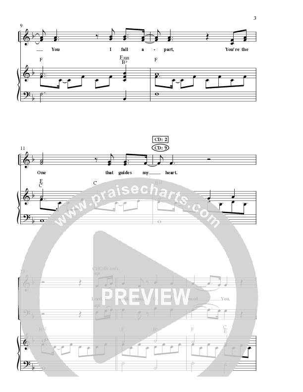 Lord I Need You (Choral Anthem SATB) Anthem (SATB/Piano) (Lillenas Choral / Arr. Dave Williamson)