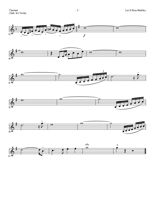 Let It Rise Medley with Holy Holy Holy (Choral Anthem SATB) Clarinet (Lillenas Choral / Arr. Mike Speck)