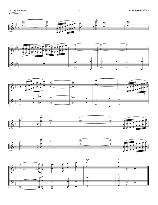 Let It Rise Medley with Holy Holy Holy (Choral Anthem SATB) String Reduction (Lillenas Choral / Arr. Mike Speck)