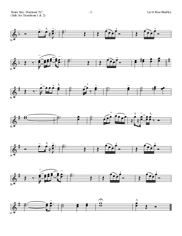 Let It Rise Medley with Holy Holy Holy (Choral Anthem SATB) Tenor Sax/Baritone T.C. (Lillenas Choral / Arr. Mike Speck)