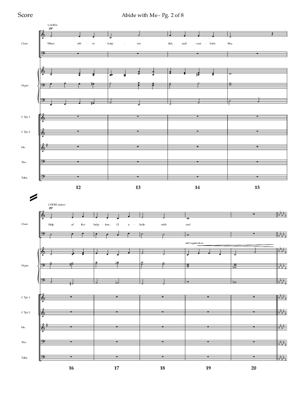 Abide With Me (Choral Anthem SATB) Orchestration (Lifeway Choral / Arr. Gary Matthews / Arr. Chris McDonald)