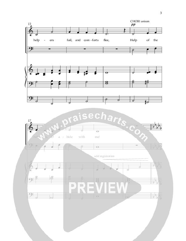 Abide With Me (Choral Anthem SATB) Anthem (SATB/Piano) (Lifeway Choral / Arr. Gary Matthews / Arr. Chris McDonald)