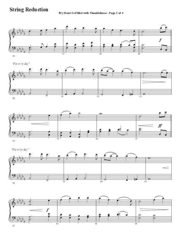 My Heart Is Filled With Thankfulness (Choral Anthem SATB) String Reduction (Word Music Choral / Arr. Steve Mauldin)