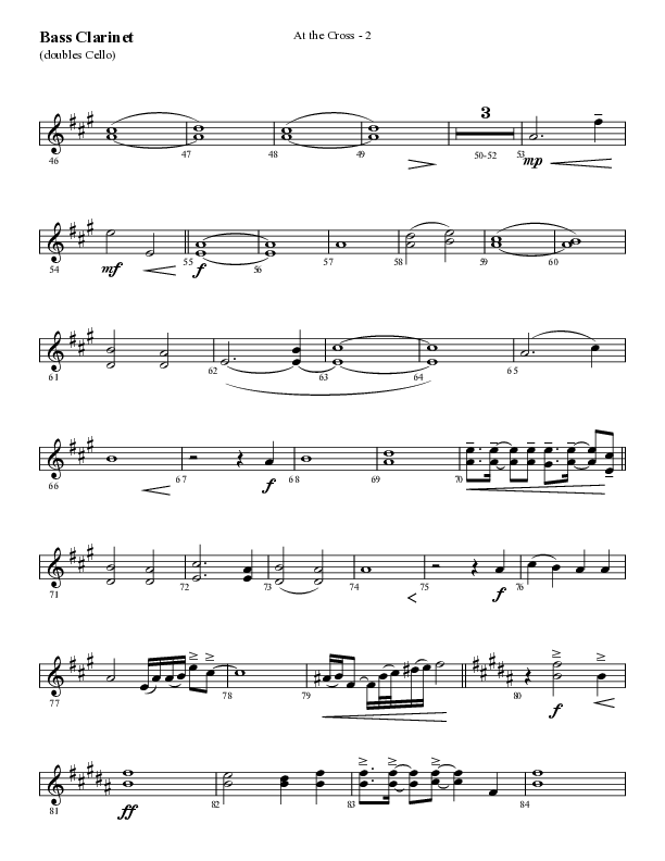 At The Cross (Choral Anthem SATB) Bass Clarinet (Lifeway Choral / Arr. Cliff Duren)
