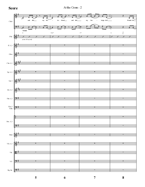 At The Cross (Choral Anthem SATB) Orchestration (Lifeway Choral / Arr. Cliff Duren)