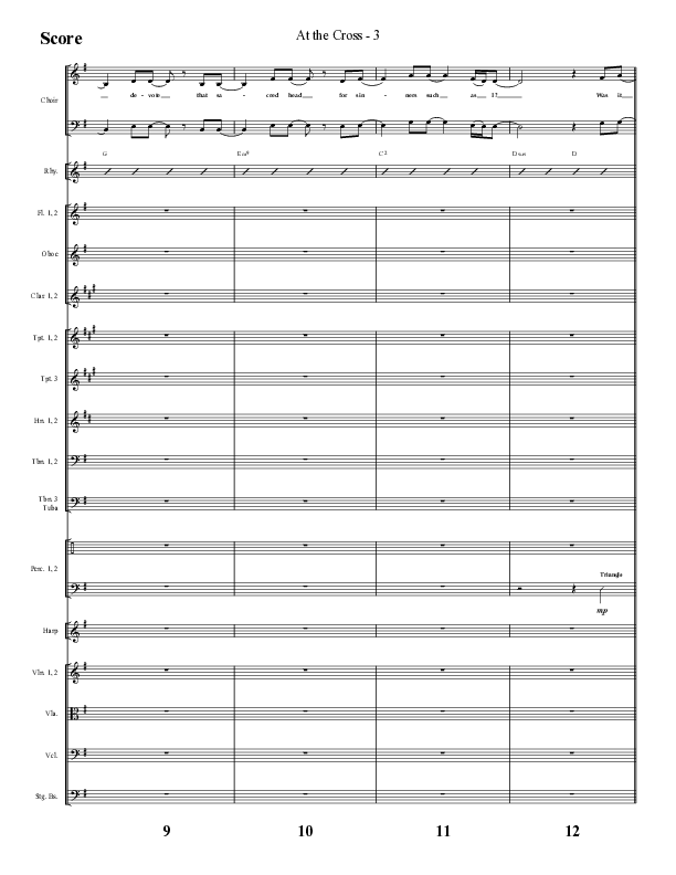 At The Cross (Choral Anthem SATB) Conductor's Score (Lifeway Choral / Arr. Cliff Duren)