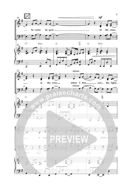 At The Cross (Choral Anthem SATB) Anthem (SATB/Piano) (Lifeway Choral / Arr. Cliff Duren)