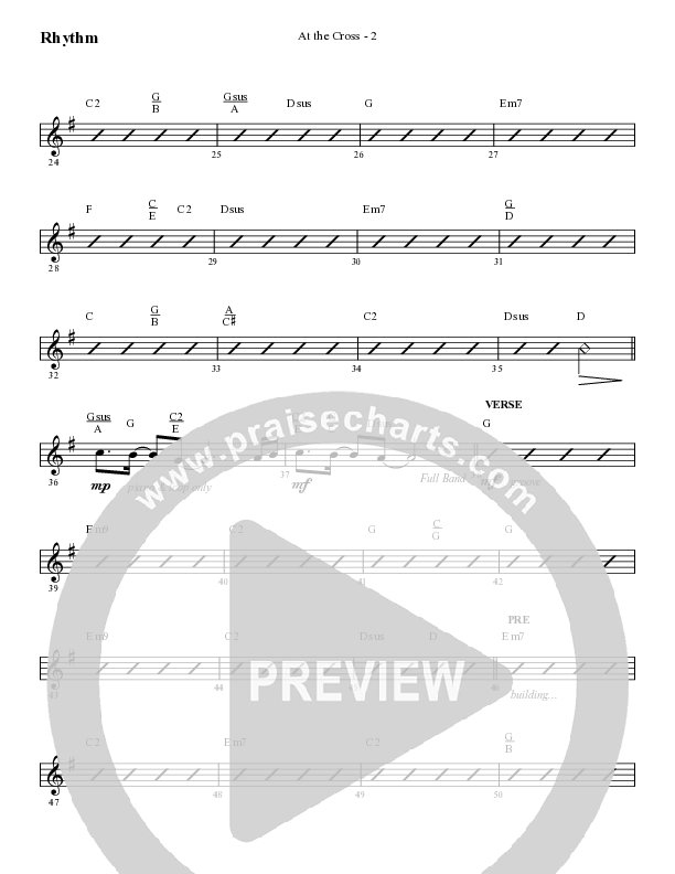 At The Cross (Choral Anthem SATB) Lead Melody & Rhythm (Lifeway Choral / Arr. Cliff Duren)