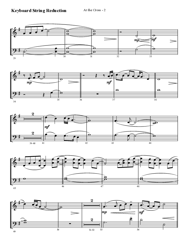 At The Cross (Choral Anthem SATB) String Reduction (Lifeway Choral / Arr. Cliff Duren)