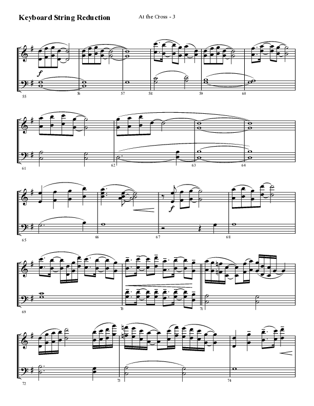 At The Cross (Choral Anthem SATB) String Reduction (Lifeway Choral / Arr. Cliff Duren)