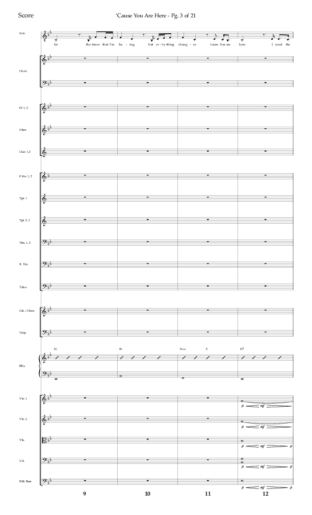 Cause You Are Here (Choral Anthem SATB) Conductor's Score (Lifeway Choral / Arr. John Bolin / Arr. Don Koch)