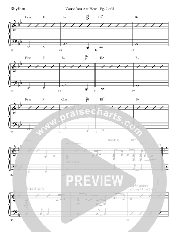 Cause You Are Here (Choral Anthem SATB) Lead Melody & Rhythm (Lifeway Choral / Arr. John Bolin / Arr. Don Koch)
