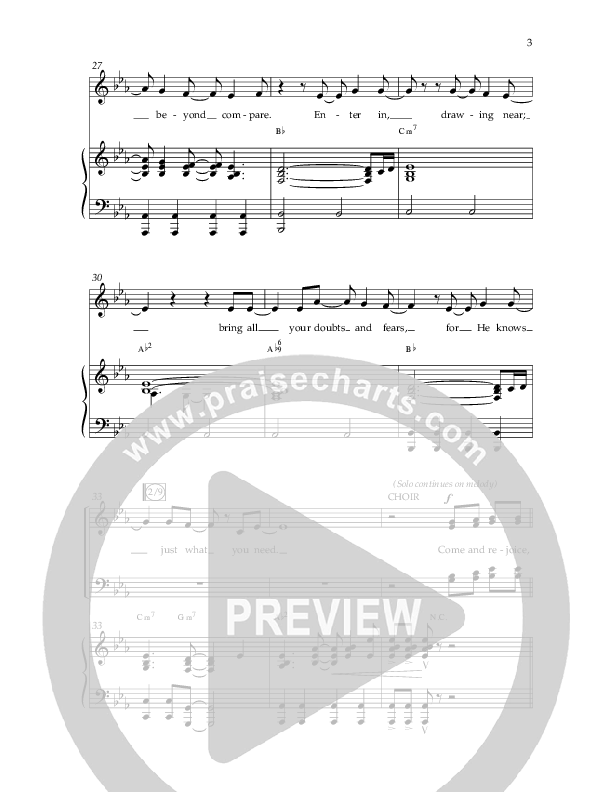 Come And Rejoice (Choral Anthem SATB) Anthem (SATB/Piano) (Lifeway Choral / Arr. John Bolin)