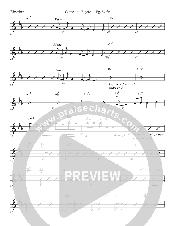 Come And Rejoice (Choral Anthem SATB) Lead Melody & Rhythm (Lifeway Choral / Arr. John Bolin)