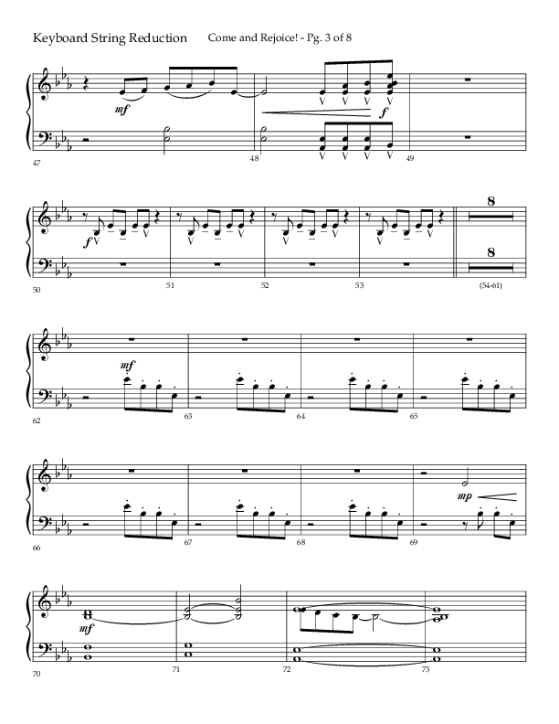 Come And Rejoice (Choral Anthem SATB) String Reduction (Lifeway Choral / Arr. John Bolin)