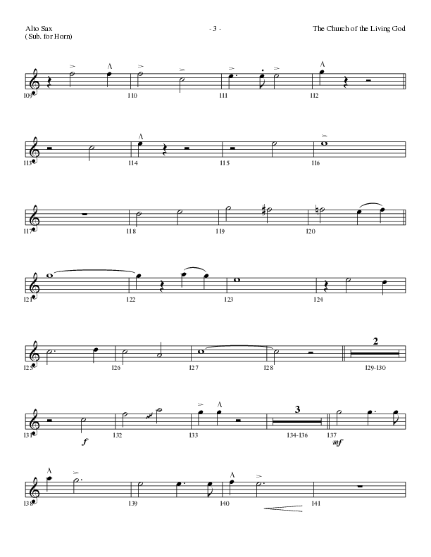 The Church Of The Living God (Choral Anthem SATB) Alto Sax (Lillenas Choral / Arr. Steve Mauldin)