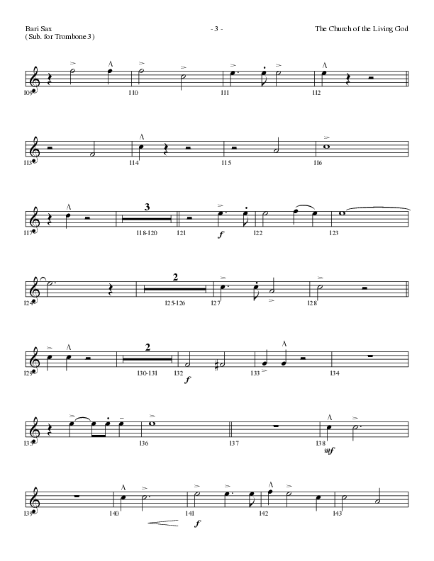 The Church Of The Living God (Choral Anthem SATB) Bari Sax (Lillenas Choral / Arr. Steve Mauldin)
