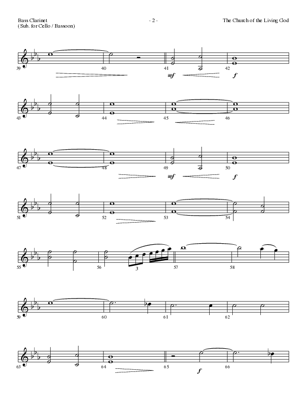 The Church Of The Living God (Choral Anthem SATB) Bass Clarinet (Lillenas Choral / Arr. Steve Mauldin)