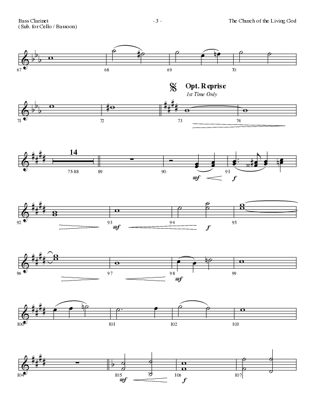 The Church Of The Living God (Choral Anthem SATB) Bass Clarinet (Lillenas Choral / Arr. Steve Mauldin)