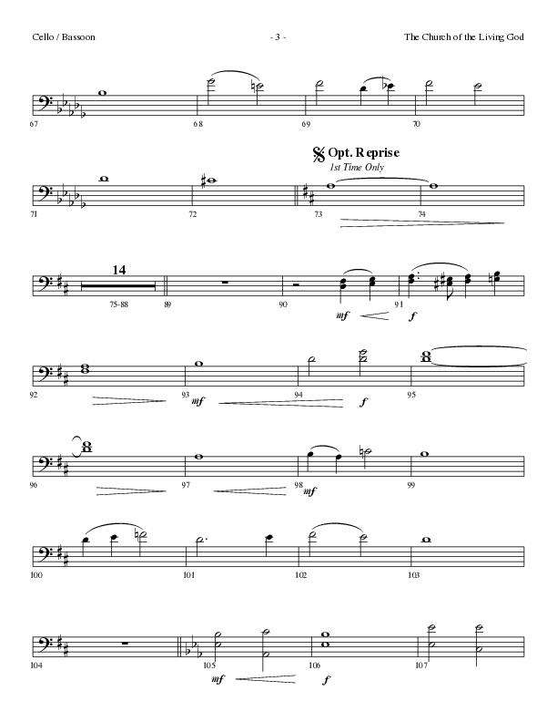 The Church Of The Living God (Choral Anthem SATB) Cello (Lillenas Choral / Arr. Steve Mauldin)
