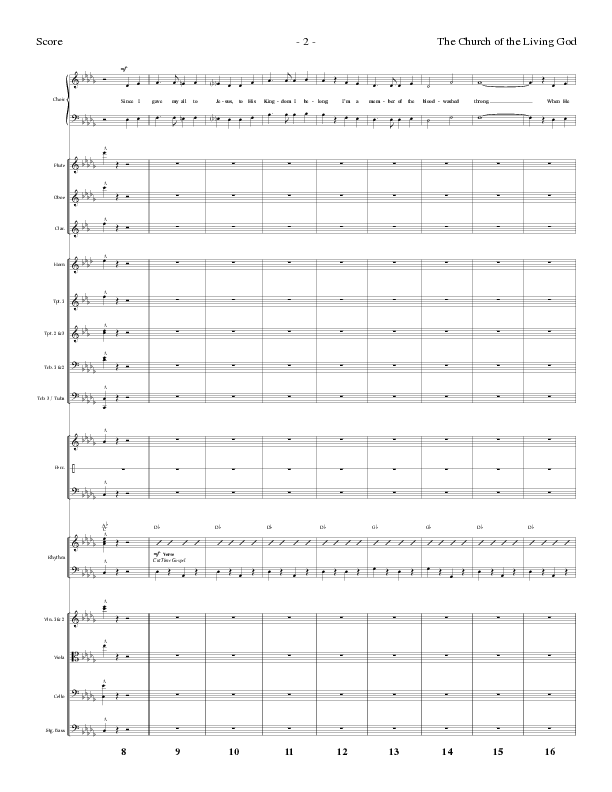 The Church Of The Living God (Choral Anthem SATB) Orchestration (Lillenas Choral / Arr. Steve Mauldin)