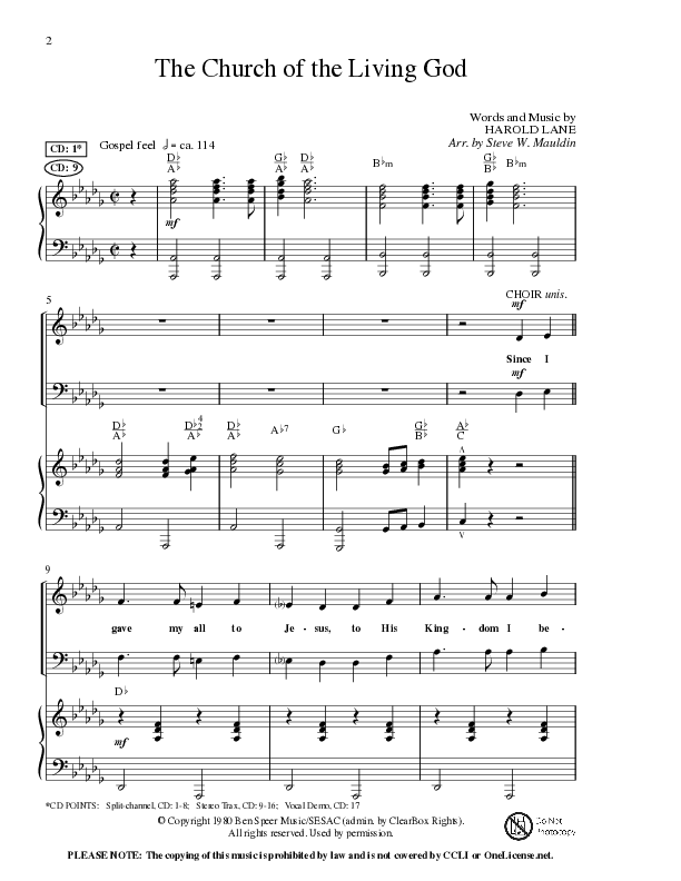 The Church Of The Living God (Choral Anthem SATB) Anthem (SATB/Piano) (Lillenas Choral / Arr. Steve Mauldin)