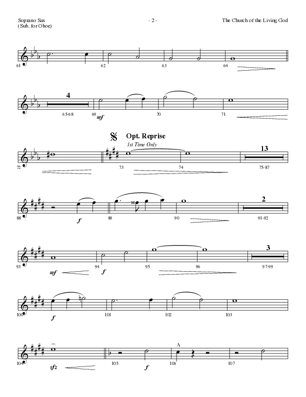 The Church Of The Living God (Choral Anthem SATB) Soprano Sax (Lillenas Choral / Arr. Steve Mauldin)