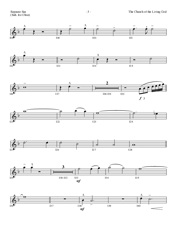 The Church Of The Living God (Choral Anthem SATB) Soprano Sax (Lillenas Choral / Arr. Steve Mauldin)