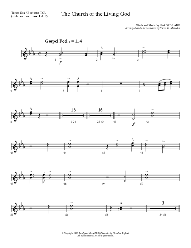 The Church Of The Living God (Choral Anthem SATB) Tenor Sax/Baritone T.C. (Lillenas Choral / Arr. Steve Mauldin)
