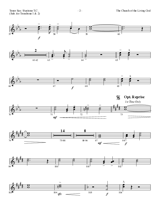 The Church Of The Living God (Choral Anthem SATB) Tenor Sax/Baritone T.C. (Lillenas Choral / Arr. Steve Mauldin)