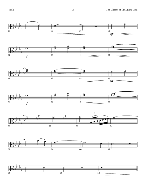The Church Of The Living God (Choral Anthem SATB) Viola (Lillenas Choral / Arr. Steve Mauldin)