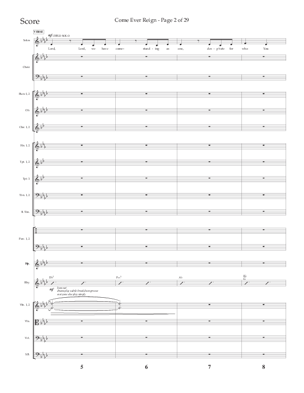 Come Ever Reign (Choral Anthem SATB) Orchestration (Lifeway Choral / Arr. John Bolin / Arr. Don Koch)
