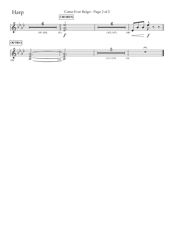 Come Ever Reign (Choral Anthem SATB) Harp (Lifeway Choral / Arr. John Bolin / Arr. Don Koch)