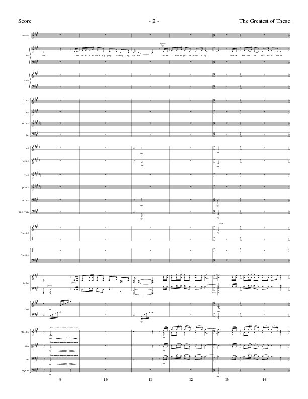 The Greatest of These (Choral Anthem SATB) Conductor's Score (Lillenas Choral / Arr. David Clydesdale)