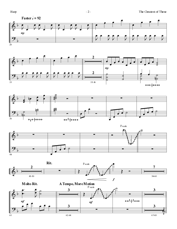 The Greatest of These (Choral Anthem SATB) Harp (Lillenas Choral / Arr. David Clydesdale)