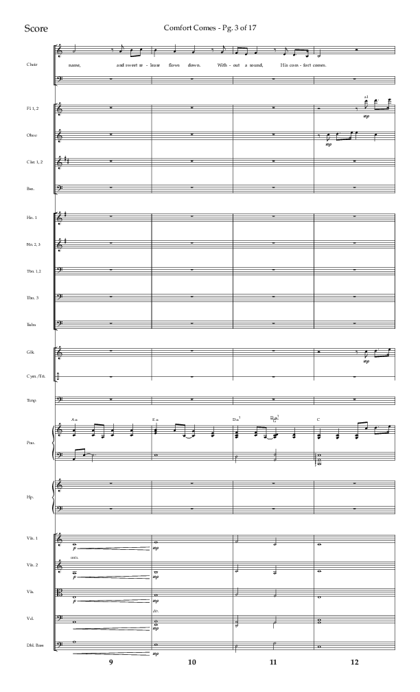 Comfort Comes (Choral Anthem SATB) Orchestration (Lifeway Choral / Arr. Robert Sterling)