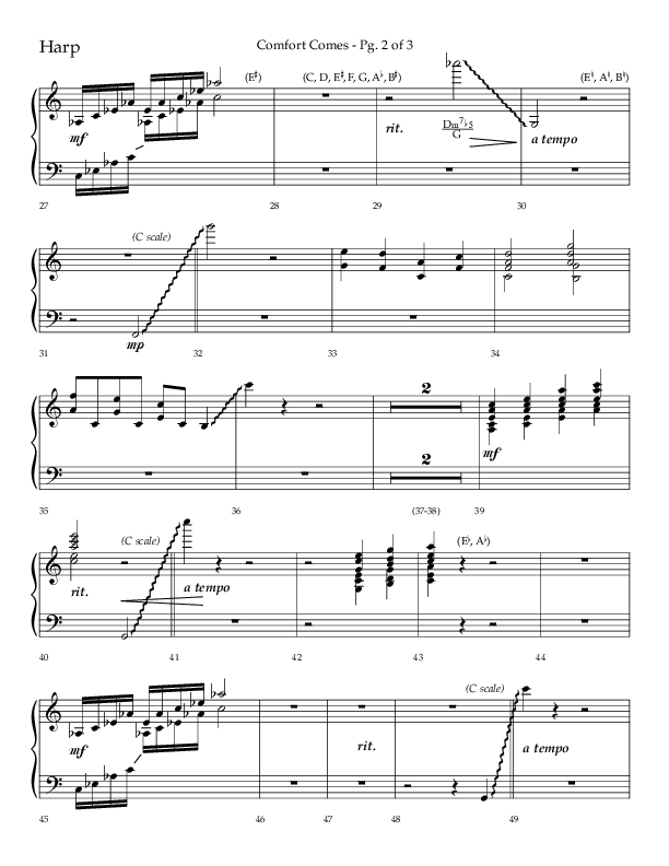 Comfort Comes (Choral Anthem SATB) Harp (Lifeway Choral / Arr. Robert Sterling)