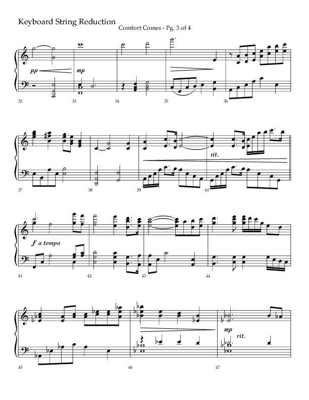 Comfort Comes (Choral Anthem SATB) String Reduction (Lifeway Choral / Arr. Robert Sterling)