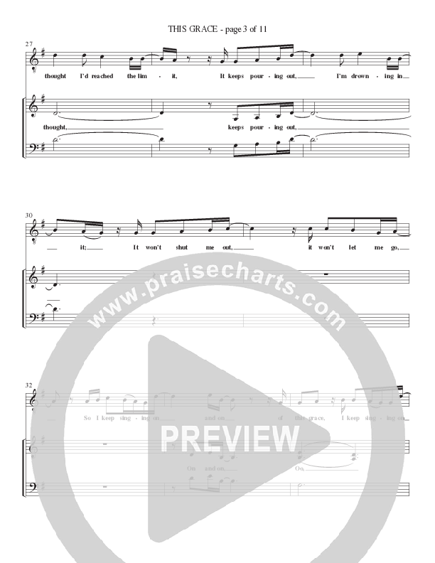 This Grace (Choral Anthem SATB) Choir Sheet (Lillenas Choral / Arr. Phil Nitz)