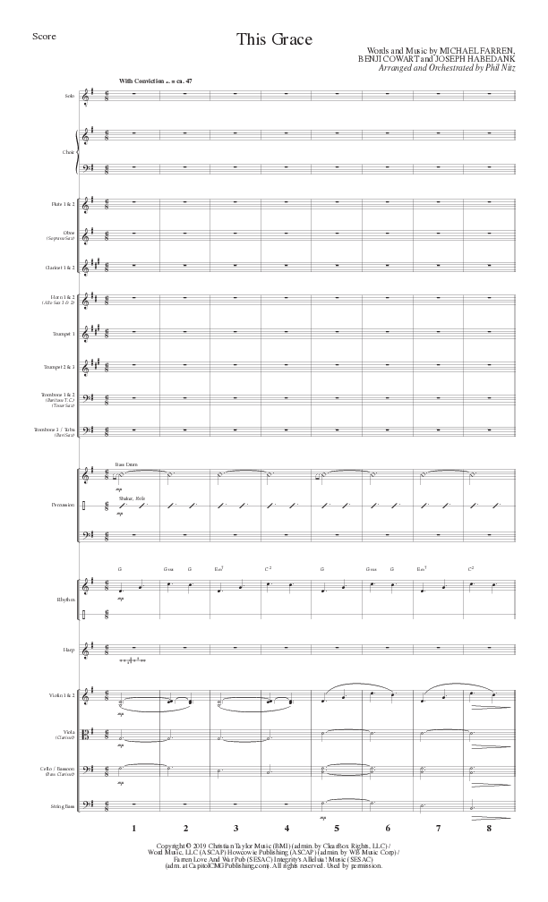This Grace (Choral Anthem SATB) Conductor's Score (Lillenas Choral / Arr. Phil Nitz)