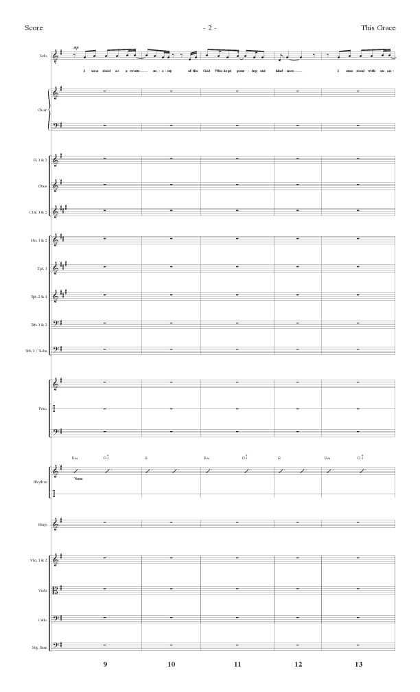 This Grace (Choral Anthem SATB) Conductor's Score (Lillenas Choral / Arr. Phil Nitz)