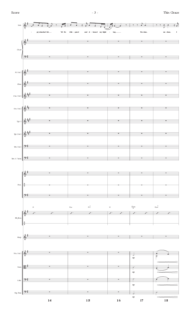 This Grace (Choral Anthem SATB) Orchestration (Lillenas Choral / Arr. Phil Nitz)