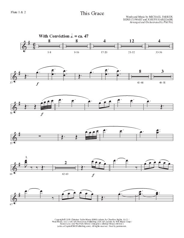 This Grace (Choral Anthem SATB) Flute 1/2 (Lillenas Choral / Arr. Phil Nitz)