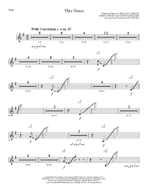 This Grace (Choral Anthem SATB) Harp (Lillenas Choral / Arr. Phil Nitz)