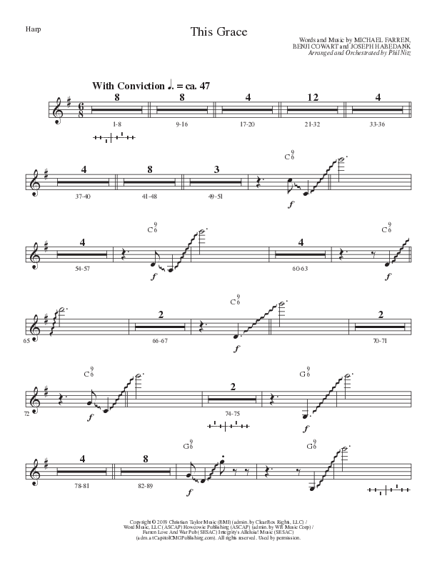This Grace (Choral Anthem SATB) Harp (Lillenas Choral / Arr. Phil Nitz)