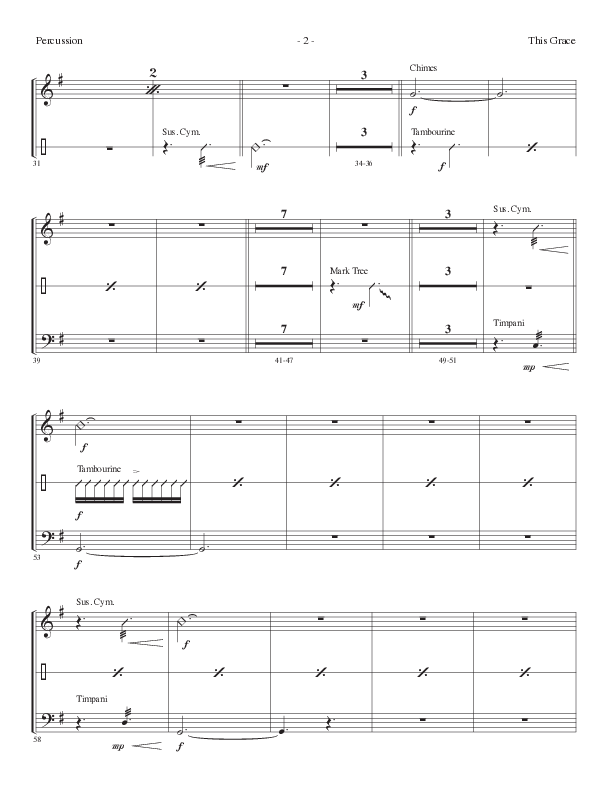 This Grace (Choral Anthem SATB) Percussion (Lillenas Choral / Arr. Phil Nitz)